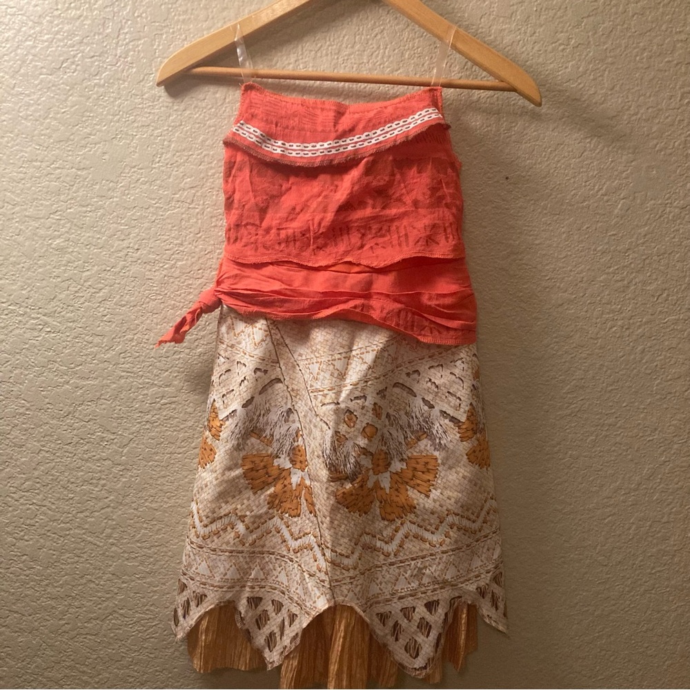 Disney Moana Orange Garment Costume for Halloween/Parties Size Small 4-6 Years